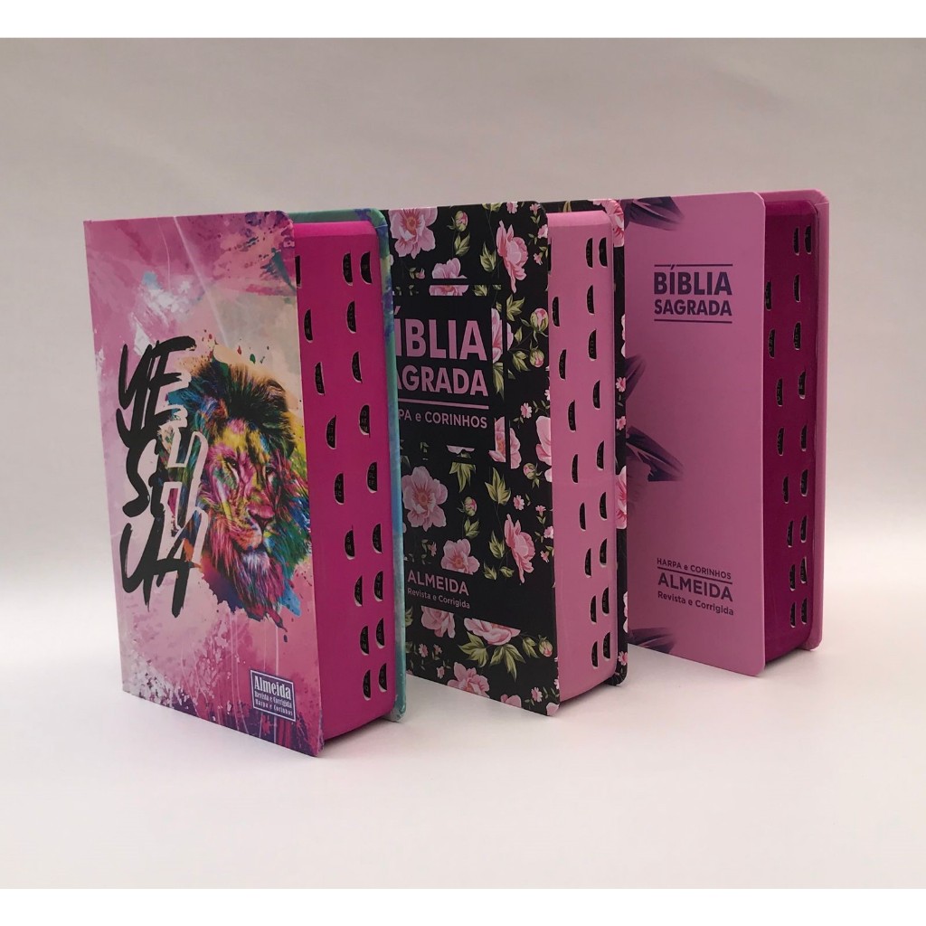 Kit 3 Bíblias  Sagrada Tamanho Grande Capa Dura Com Harpa Palavras de Jesus em Vermelho em Oferta na Shopee