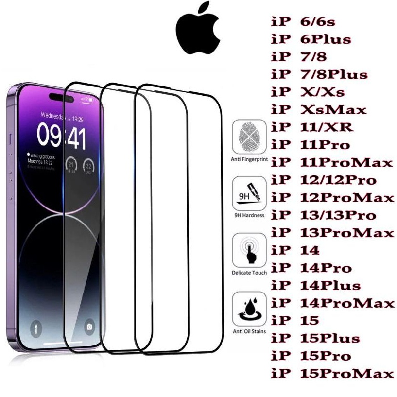 Pelicula de vidro 3D Para iPhone 6/6s/7/8PLUS XS XR XSMAX 11 12 13 14 PROMAX iphone 15 promax