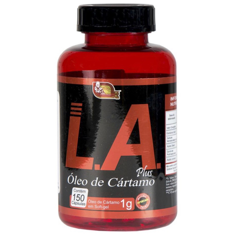 L.A Óleo de Cártamo plus 150 cápsulas 1g mosteiro dévakan