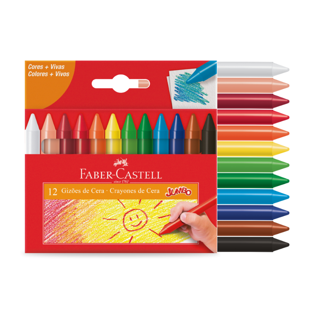 Giz de cera Jumbo 12 cores Faber-Castell