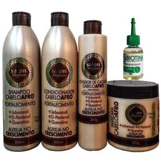 kit Cabelo Afro Salon Maycrene com Ativador de Cachos + Óleo Reparador biotina 30ml em Oferta na Shopee