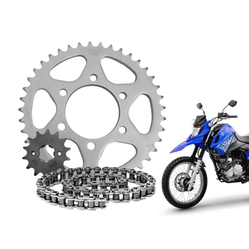Kit Relação Transmissão Crosser Xtz 150  Coroa 41T  Pinhão14T Corrente 428H 128L Envio Rápido