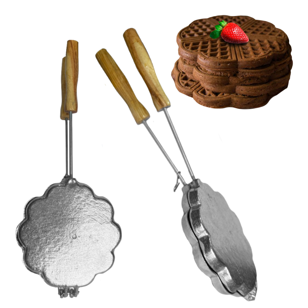 forma para waffer caseira de alumínio para fogão