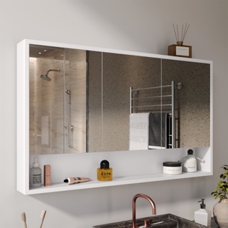 Armário de Banheiro 90cm 3 Portas Espelheira Hefesto Cores em Oferta na Shopee