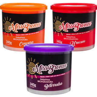 Parafina Bronzeadora com ativador de Bronze Miss Bronze 340g