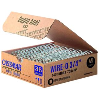 Wire-o para Encadernação 2x1 A5 Branco 3/4 para 140fls 36un em Oferta na Shopee