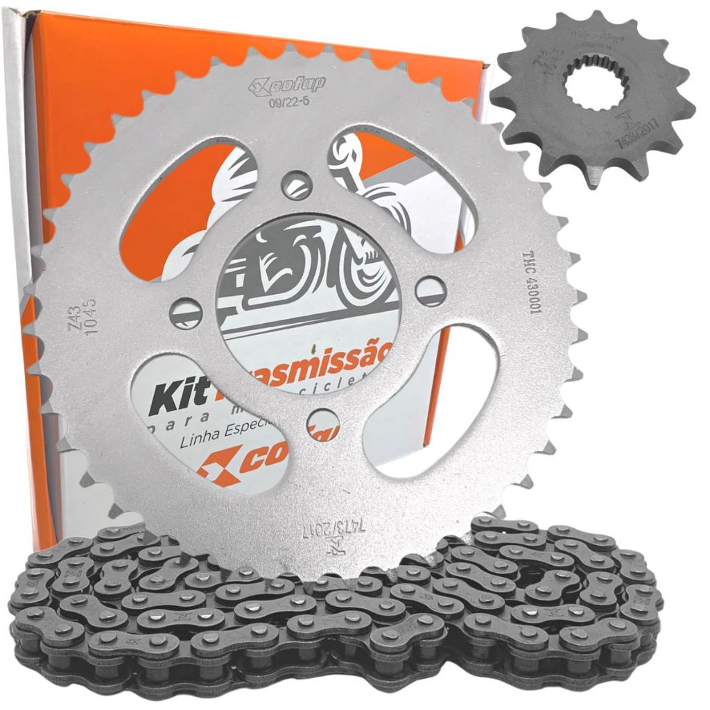 KIT Relacao Transmissão  Cofap Yes 125/ intruder 125  TMC430001 em Oferta na Shopee
