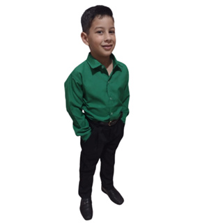 Camisa Social Infantil Juvenil Manga Longa em Oferta na Shopee