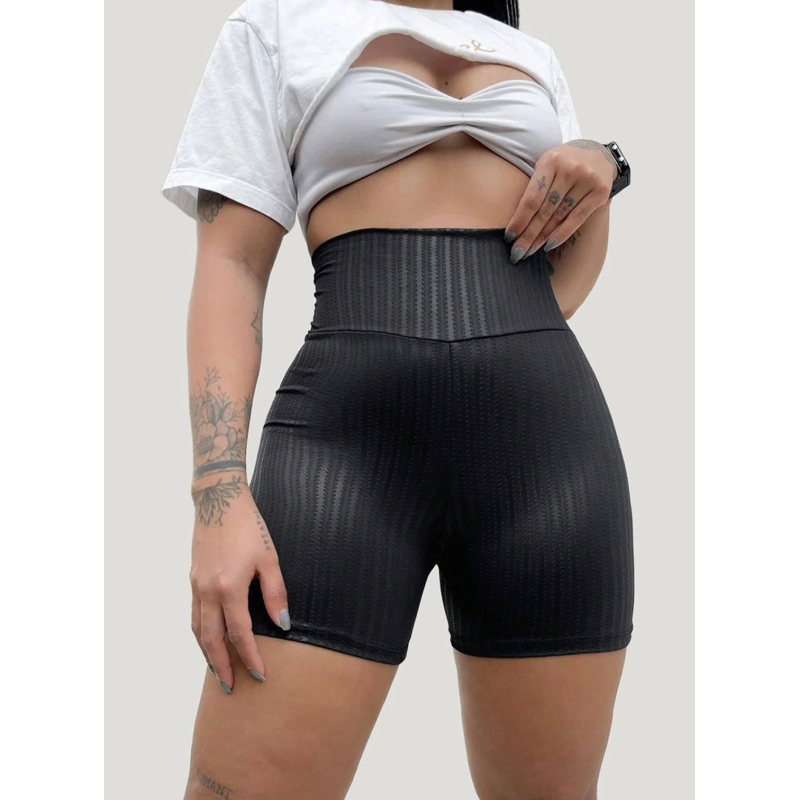 Short Legging 3d  fitness levanta bumbum modeladora  poliamida ideal para Academia pilates e ginastica
