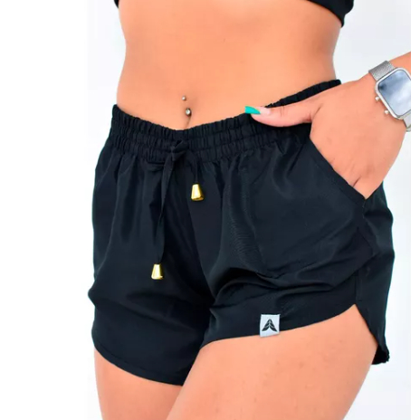Short tactel Feminino esporte academia lazer saída de praia e caminhada do P ao gg
