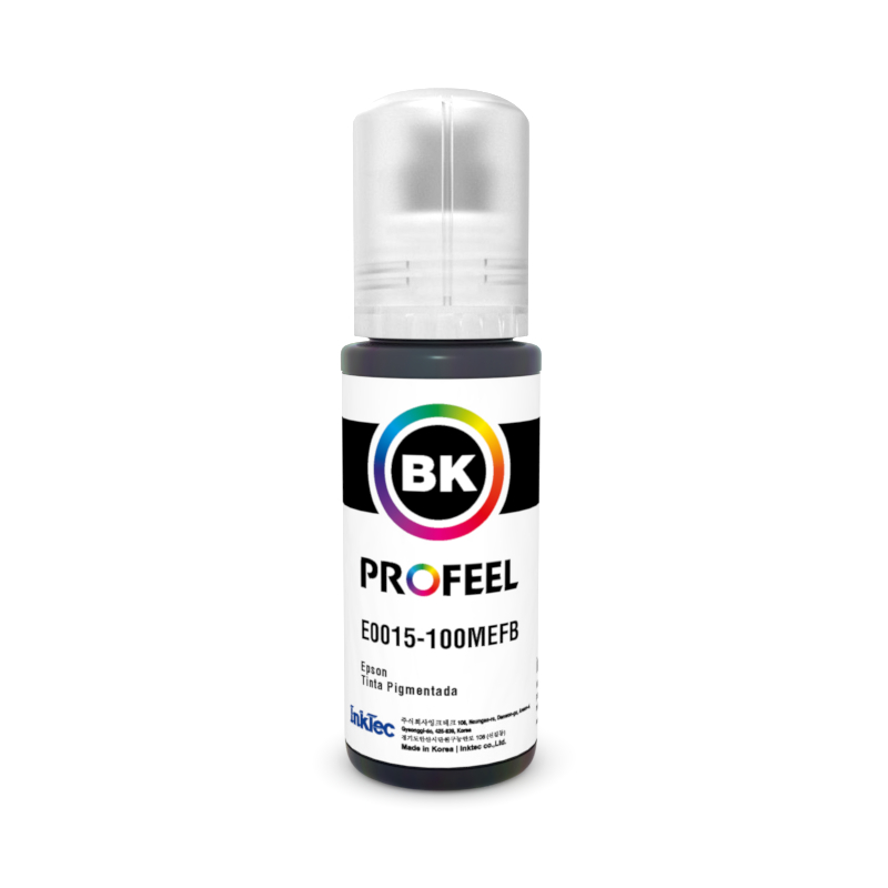 Tinta Pigmentada InkTec Profeel E0015 100ml Black Compativel com impressoras jato de tinta Epson L4110 L4150 L4160 L6161 L6171 L6191