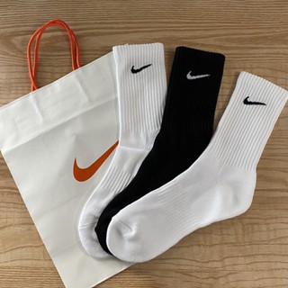 1/2/3Pares Meia Cano Alto Várias Cores Símbolo Esportiva Academia Meia Masculina Feminina