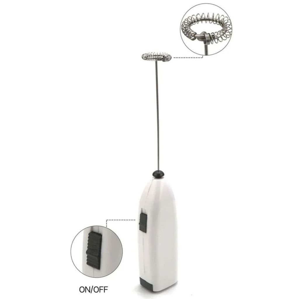 Mini Mixer Misturador De Bebidas Portátil Elétrico À Pilha AA.