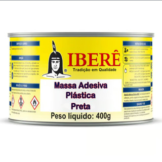 MASSA PLASTICA IBERE PRETA 400GR em Oferta na Shopee