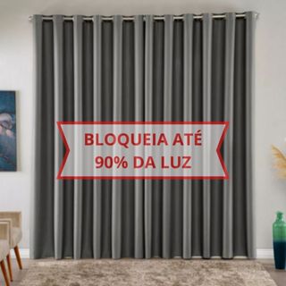 Cortina Blackout 6 Metros Veda Luz Tecido P/ Sala Quarto Black Out c/ Ilhós Cromado Várias Cores em Oferta na Shopee