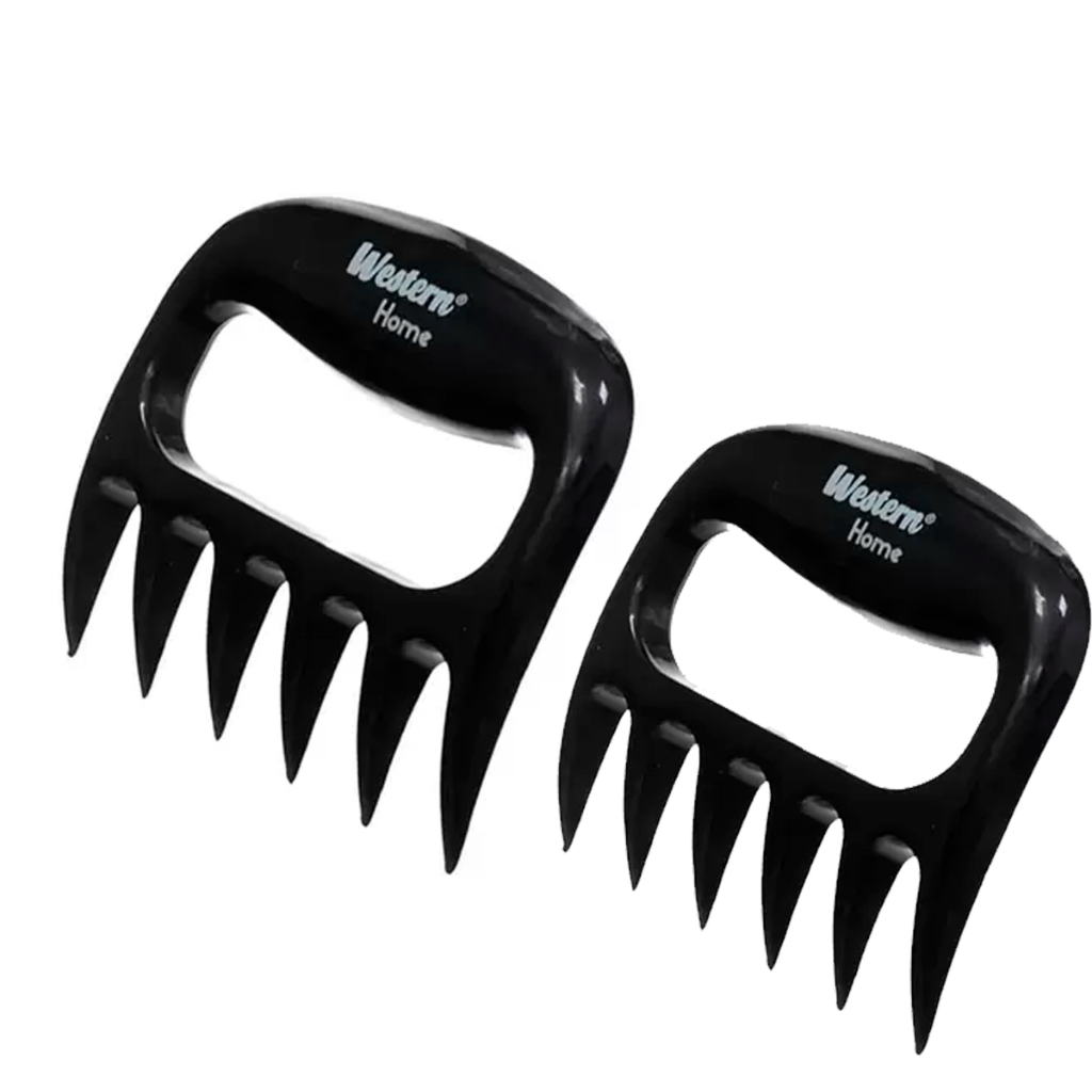 Kit Jogo Duas Garra de Urso Em Pvc Para Churrasco e Assados Desfiador de Carne