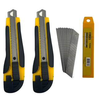 Kit 2 Estilete + 10 Lâminas de Estilete - Estilete Emborrachado 18mm em Oferta na Shopee