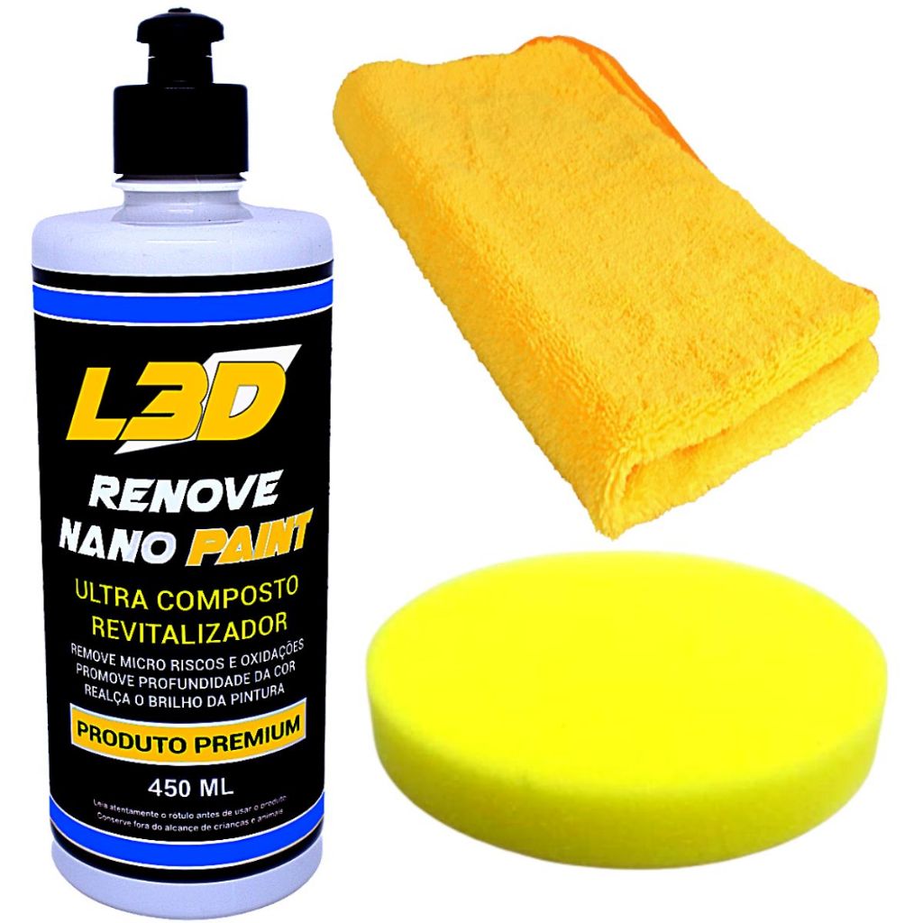 Polidor De Pintura Automotivo Renove Nano Paint L3D 450ML - Para Todas As Cores