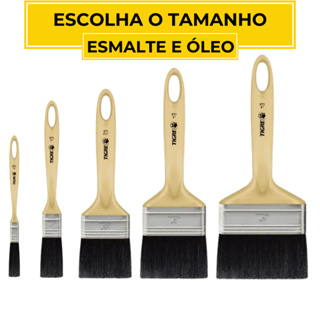 Pincel Trincha Dupla Para Esmalte e Óleo Tigre 571 Pintura Escolha o Tamanho em Oferta na Shopee