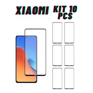kit 10 Pelicula Vidro 3D Xiaomi Poco (X3/X4/X5/M3/M4/M5/F3/F5)