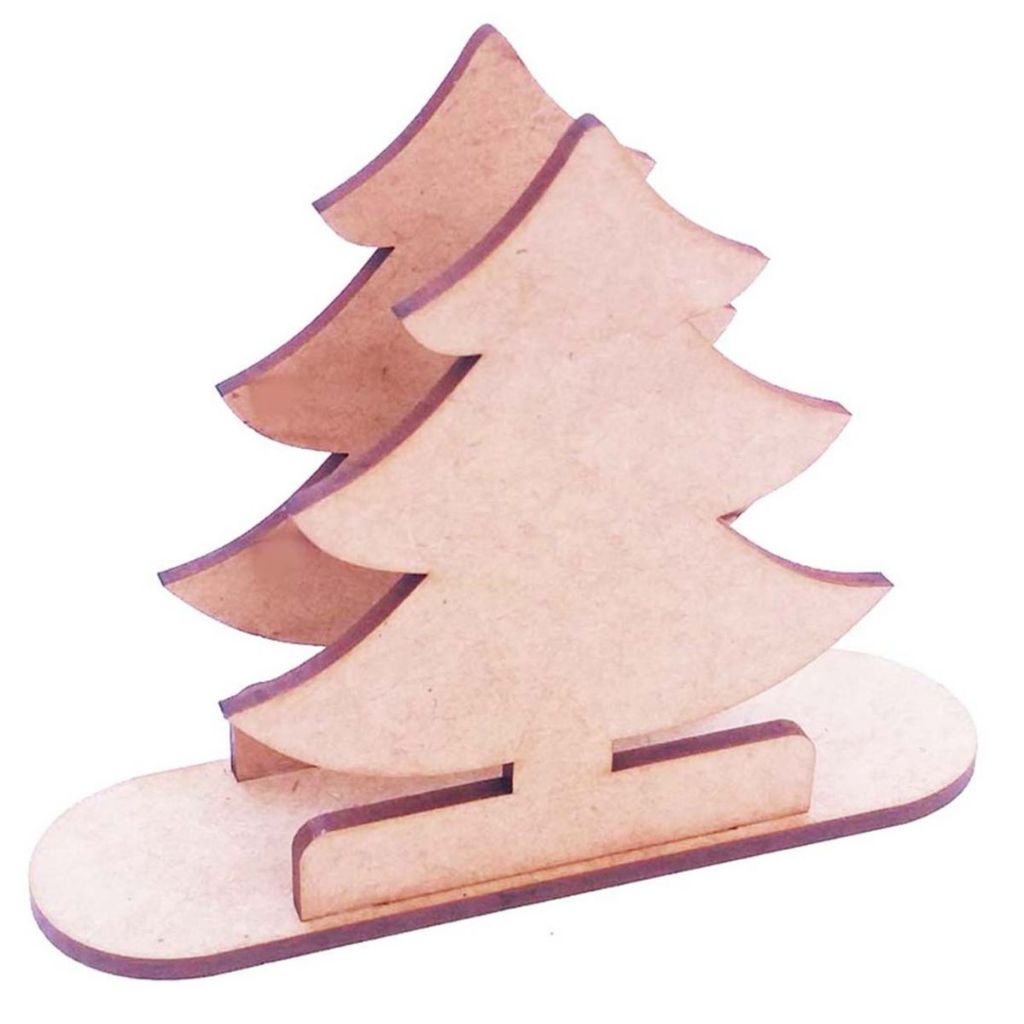 Kit 15 porta guardanapo mdf cru árvore de natal decoração mesa festa comemoração natal fim de ano