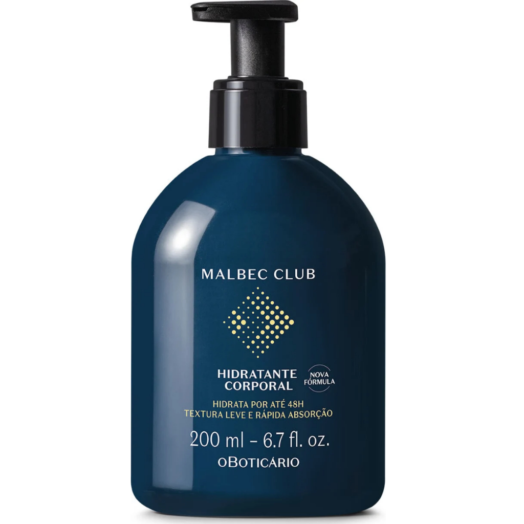 HIDRATANTE CORPORAL CREME CORPO MALBEC CLUB MASCULINO BOTICÁRIO 200ml