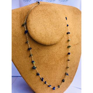 colar pedra azul cascalho lapis lazuli natural hippie artesanal