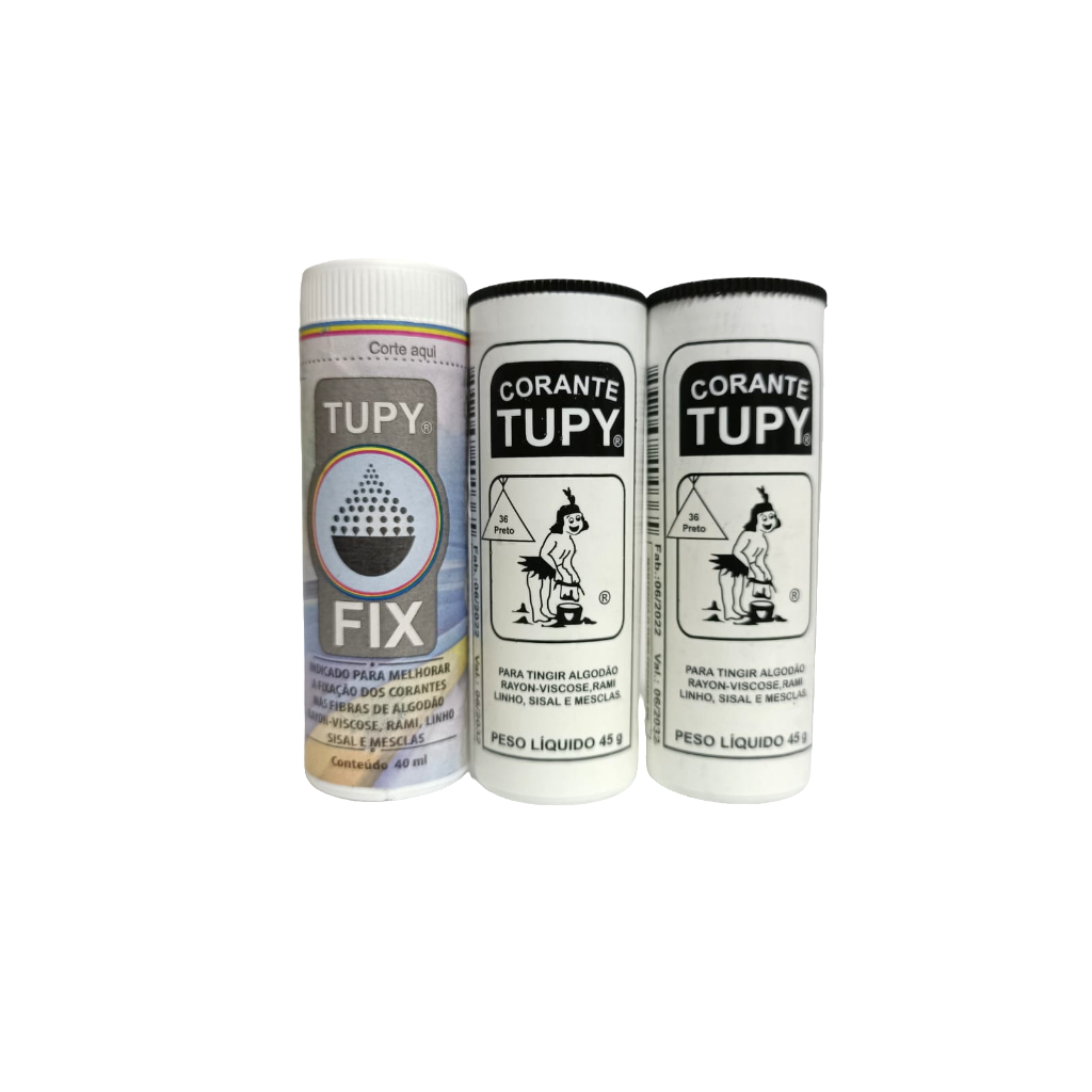 Kit 2 Corantes Tintura Várias Cores 45g + 1 Fixador Tupy Fix em Oferta na Shopee