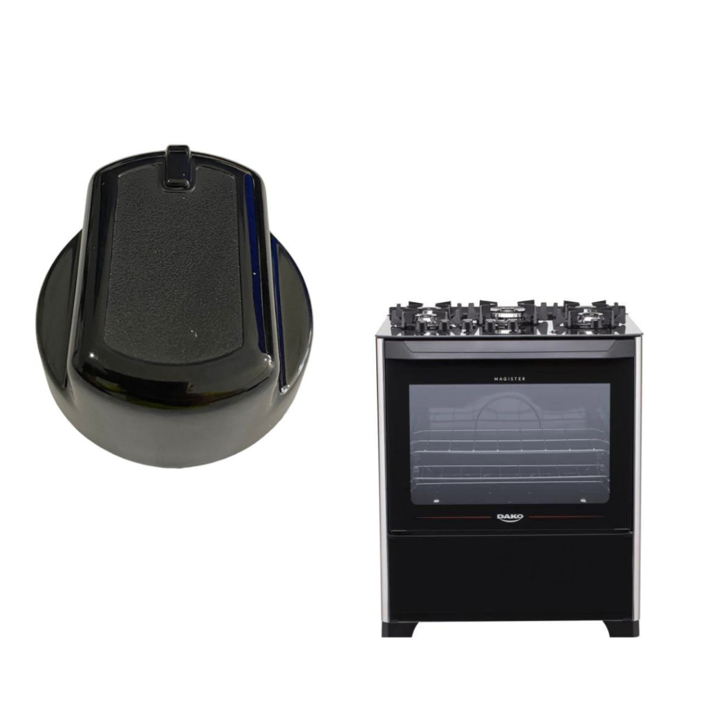 1 BOTÃO PRETO FOGÃO DAKO SUPREME E MAGISTER 100% ORIGINAIS DE FÁBRICA