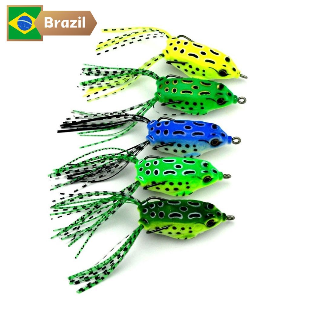 Isca Artificial Sapo Sapinho Frog Anti Enrosco de 5,5 cms e 8 gramas Black Bass Traíra Tucunaré