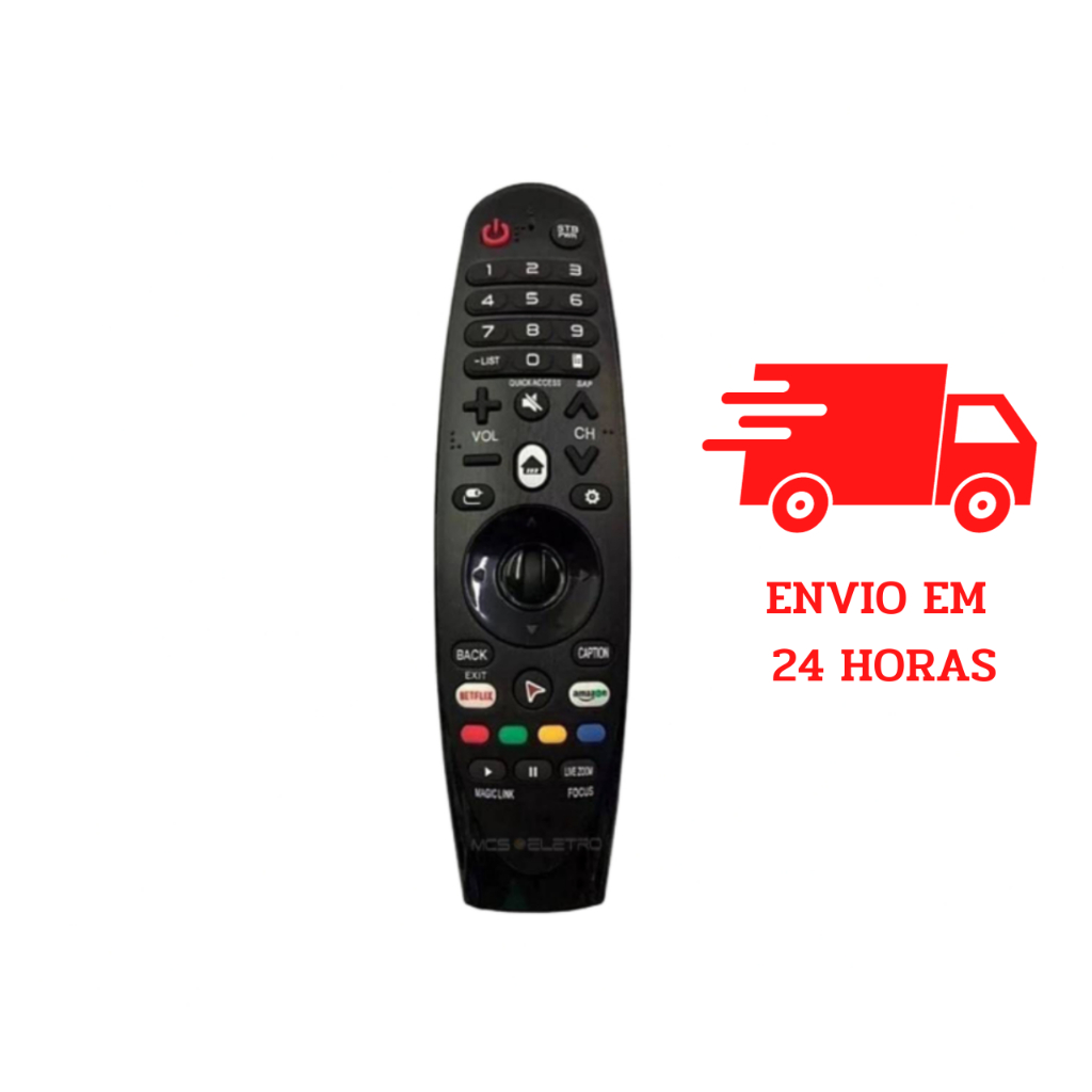 Controle Remoto Smart Tv Compatível LG UHD 4K Oled Magic AN-MR650A Sem Voz Função Ponteiro 65UJ65450 65UJ7700
