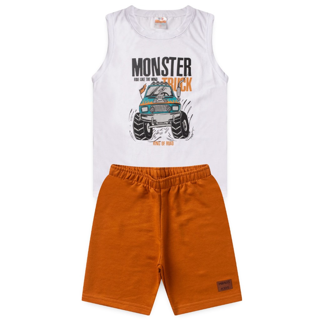 Conjunto Regata Monster Infantil Masculino Tam 1 a 14 anos