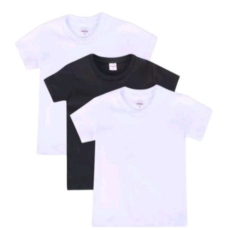Camiseta Básica Infantil Tamanho 4 6 8 10 Branca Cinza Preta Rosa — imagem 2 de 2