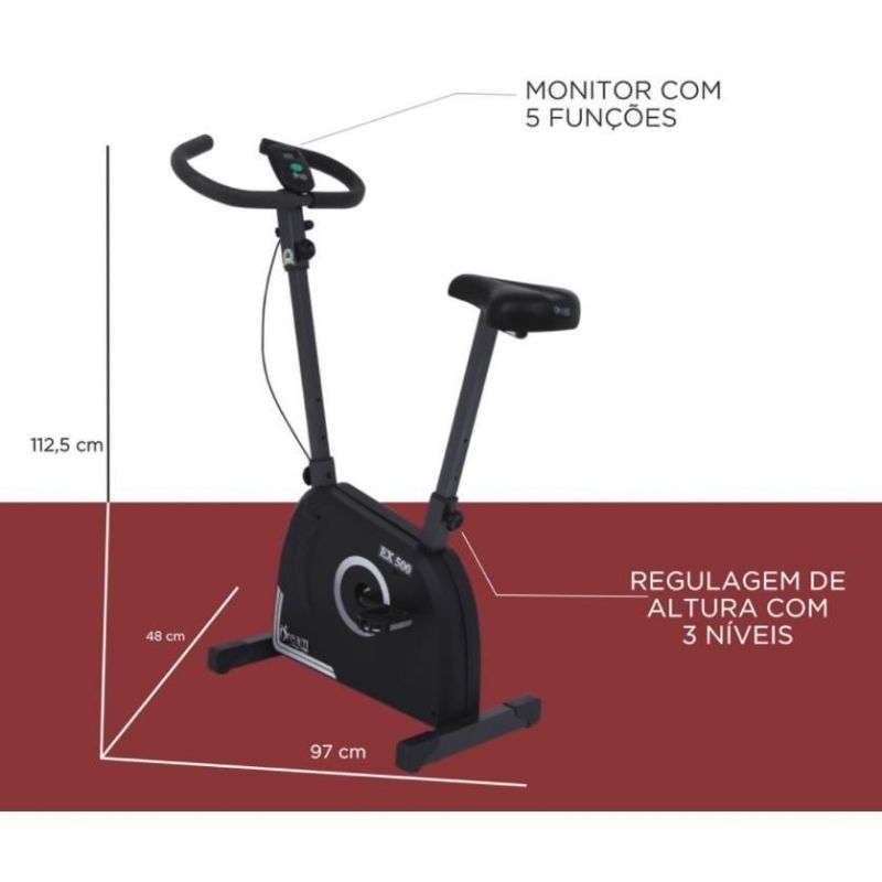 Bicicleta Ergométrica Vertical Academia Dream Fitness ex 500