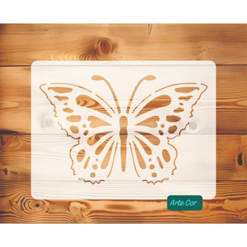 Estêncil Borboleta G / 20 x 15 cm / Molde pintura