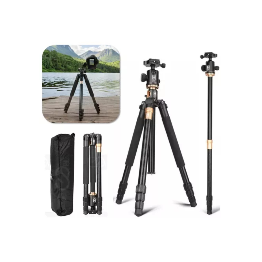 Tripé Horizontal Câmera Monopé Profissional Prof Engate Rápido+bolsa