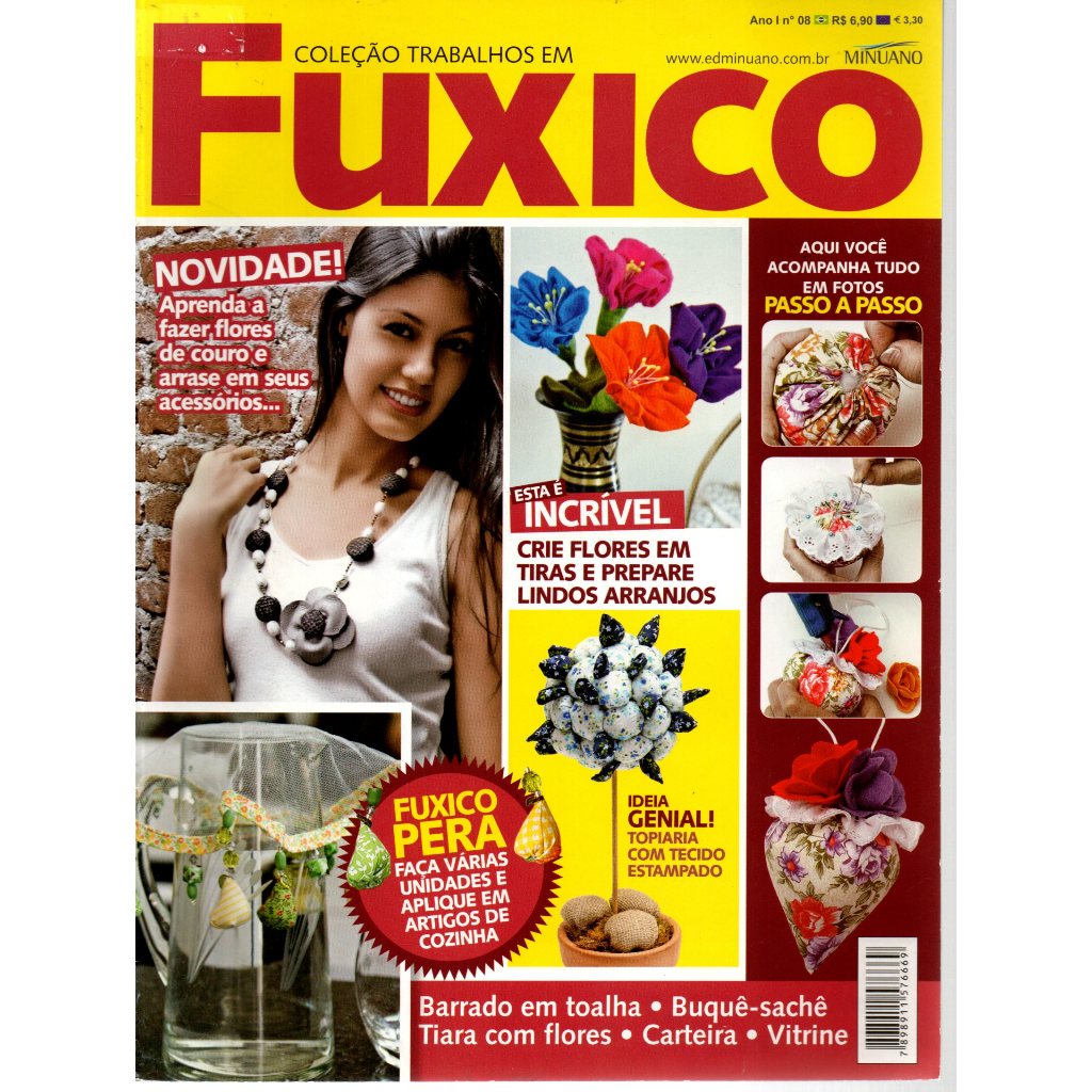 Revista Coleção Trabalhos Em Fuxico, Ano 1, Nº 8