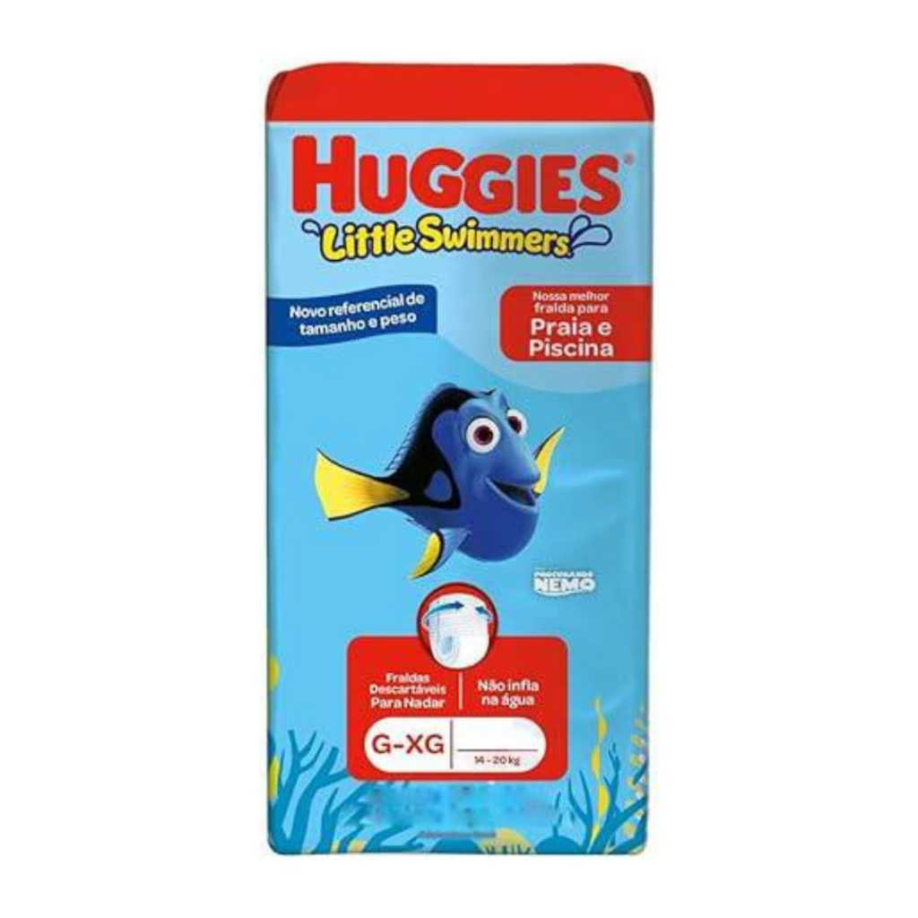 (FRACIONADA) 1 UN FRALDA PRAIA E PISCINA HUGGIES LITTLE SWIMMERS G-XG