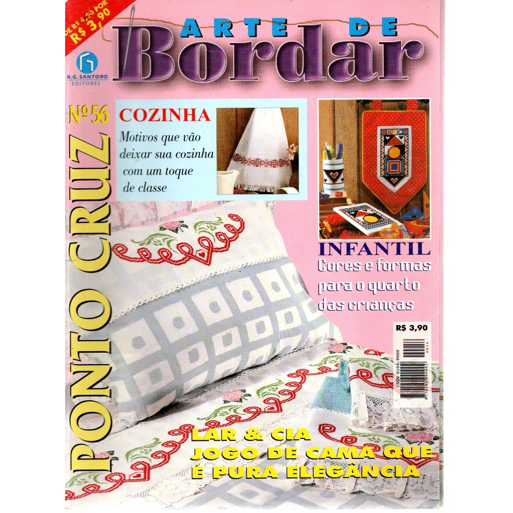 Revista Arte De Bordar Ponto De Cruz, Nº 56
