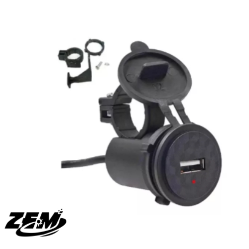 Carregador Para Motos Gps Tomada Usb Fixa Espelho E Guidão em Oferta na Shopee