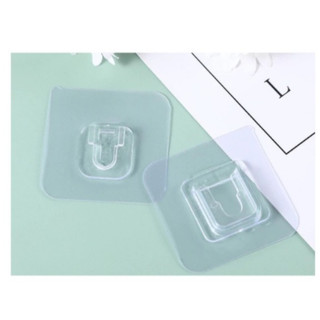 10 Peças Gancho Adesivo Macho Fêmea Dupla Face Transparente Sem Furos Pregos Para Banheir…