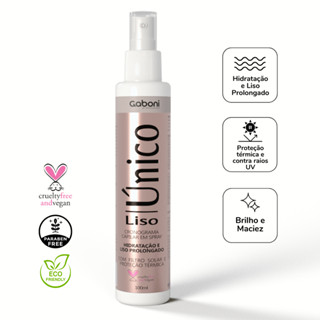 Spray Termoprotetor Antifrizz com Filtro Solar Liso Único 100ml Gaboni