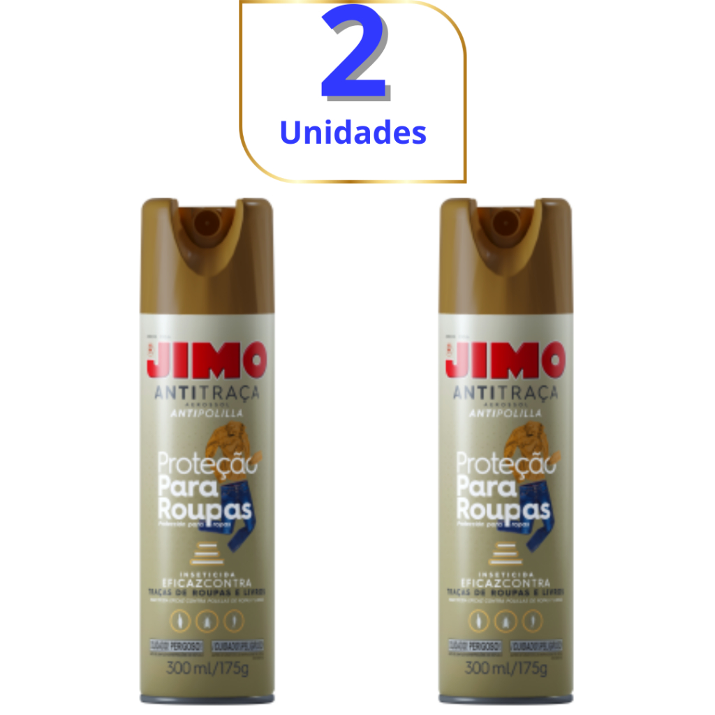 2x Jimo AntiTraça Elimina e Repele as Traças / Spray 300ml
