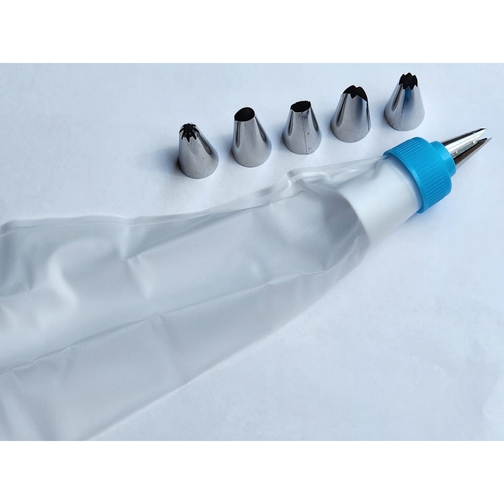 Kit 27 Com peças Conjunto Saco De Confeiteira Com Bico Para Decoração Com Creme / Confeitaria / Açúcar Confeitaria Saco 20 Com 6 Bicos Amigold