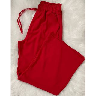 Calça Feminina Pantalona Wide Leg Viscolinho Estilo Alfaiataria