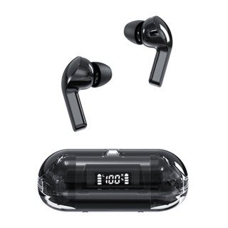 Fone de ouvido sem fio TM20 - Bluetooth 5.3 - Design transparente e ergonômico - VOHZ