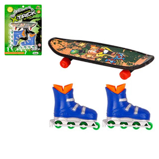 Kit skate e patins de dedo