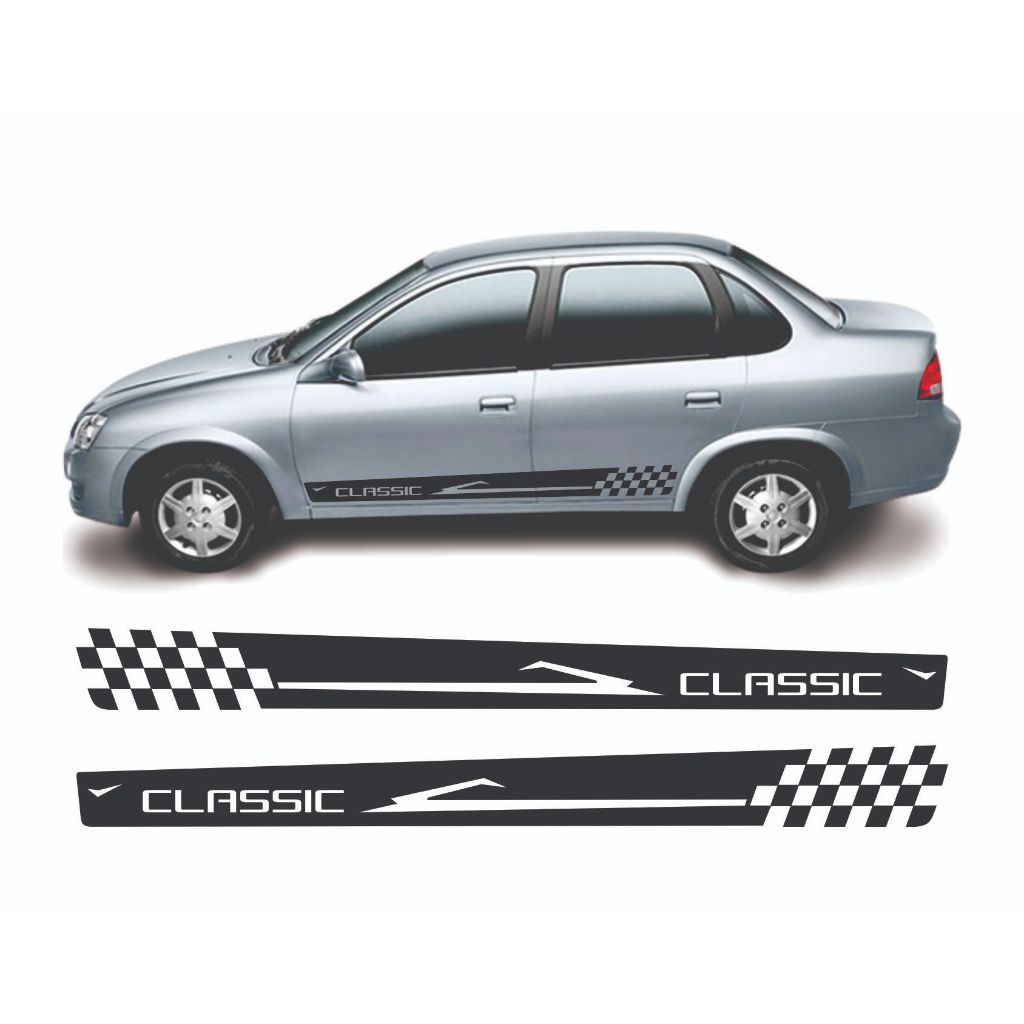 Kit Adesivos Faixa Lateral Corsa Hatch ou Sedan