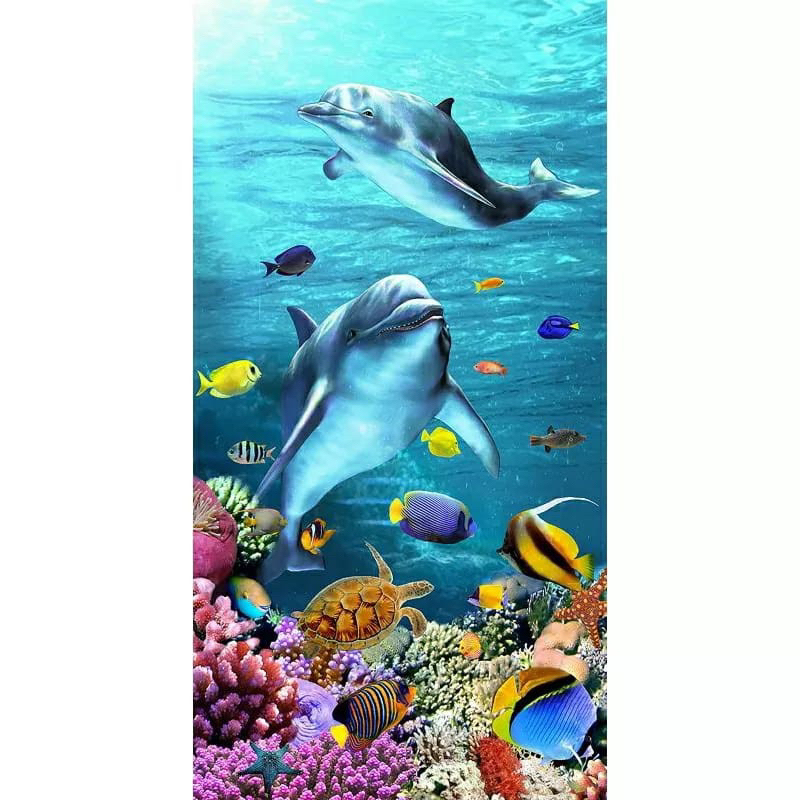 TOALHA DE PRAIA FUNDO DO MAR 70x140cm