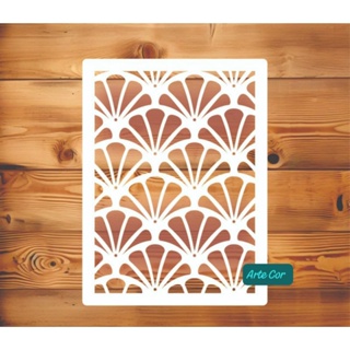 Estencil / Molde vazado ref. 106 com  20 x 15 cm em Oferta na Shopee